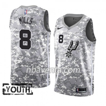 Camiseta Niños San Antonio Spurs Patty Mills 8 2018-19 Nike Gris Swingman